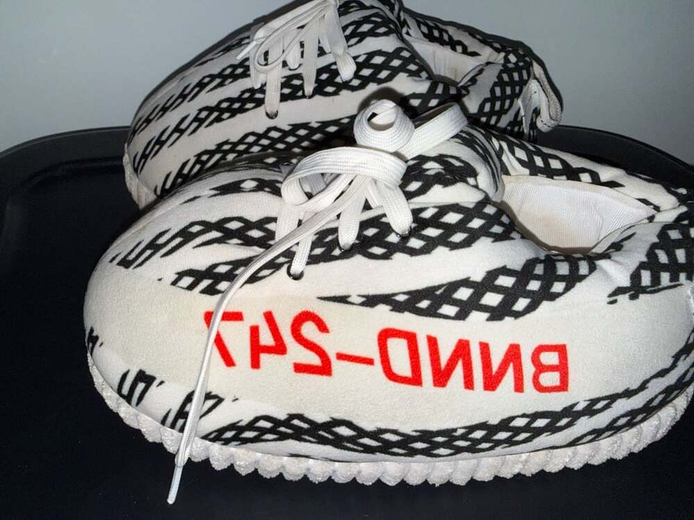 Banned Goods Sneaker Slippers BNND-247 Zebra Plush House Shoes